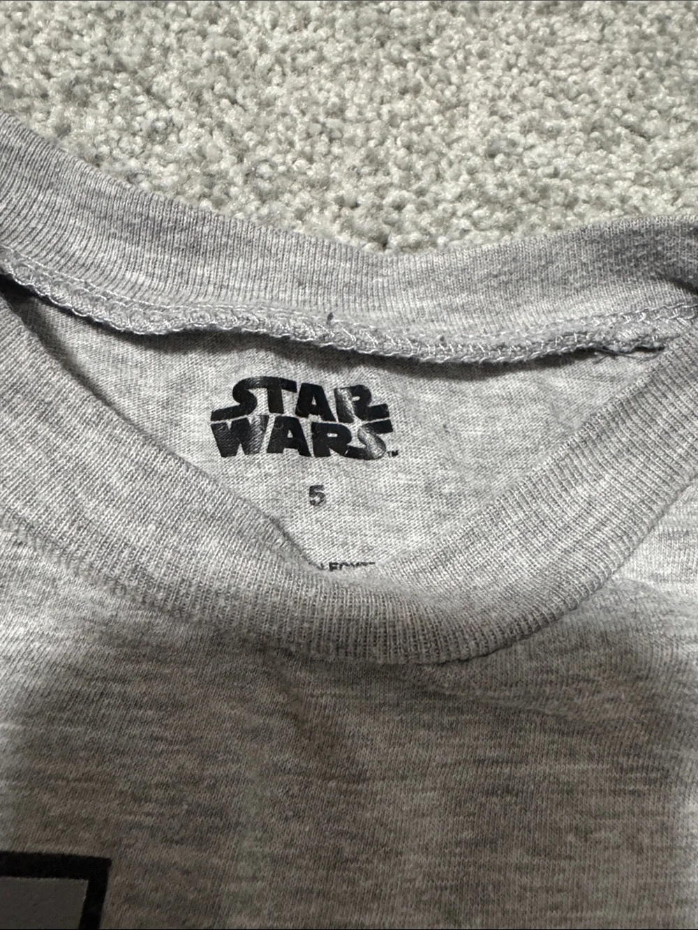 Star Wars The Child Grey Top & Black Shorts Pajama Set